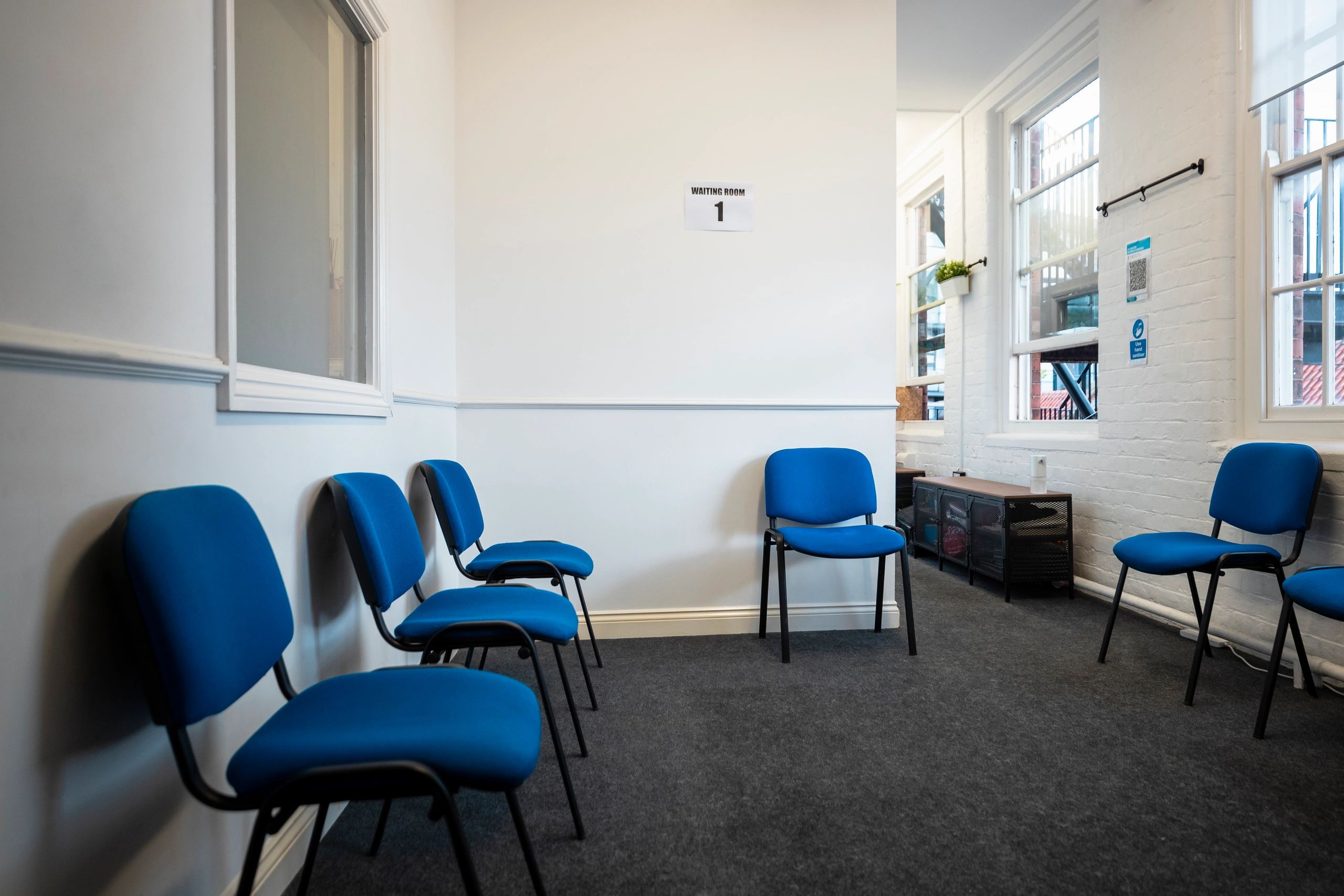 Welcoming medical center waiting area